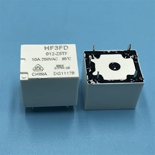 Relé HF3FD-012-ZSTF de 5 pines y DC12V para control de potencia eléctrica en circuitos automáticos