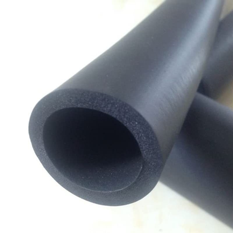 1Meter/pc Flame Retardant NBR Smooth Sponge Tube Rubber Foam Tube Sponge Sleeve Fitness Mechanical Equipment Handlebar(Black ID36xthick6mm)
