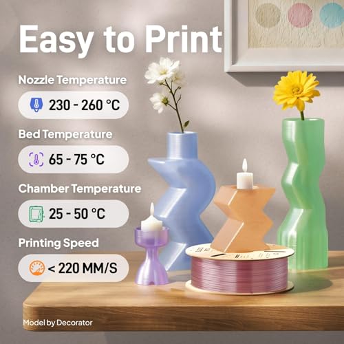 Image of ELEGOO PETG Filament 1.75mm Translucent Blue 1KG, Transparent 3D Printer Filament High Precision, Strong & Durable 1kg Spool(2.2lbs) Fits for Most FDM 3D Printers