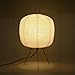Inblissy Japanese Noguchi Inspired Table Lamp Zen Rice Paper Lantern with Warm Light for Bedroom Living Room or Office Modern Japandi Decor(Pebble)