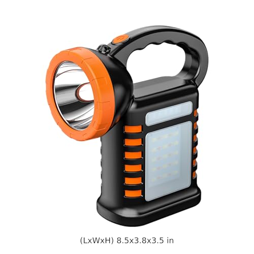 Linterna de patrulla y senderismo con carga solar y foco LED naranja de gran alcance 5