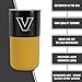 Rico Industries NCAA Vanderbilt Commodores 16 oz Ceramic Tumbler with Silicone Grip, Deep Laser Engraved, Black and Gold Colored Design with Slide Lid, Travel Coffee Mug, Matte Glaze