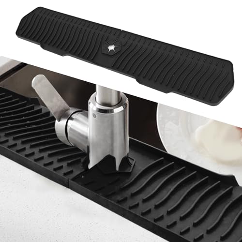Alfombrilla protectora de cocina de silicona gris y diseño premium 76 cm 3