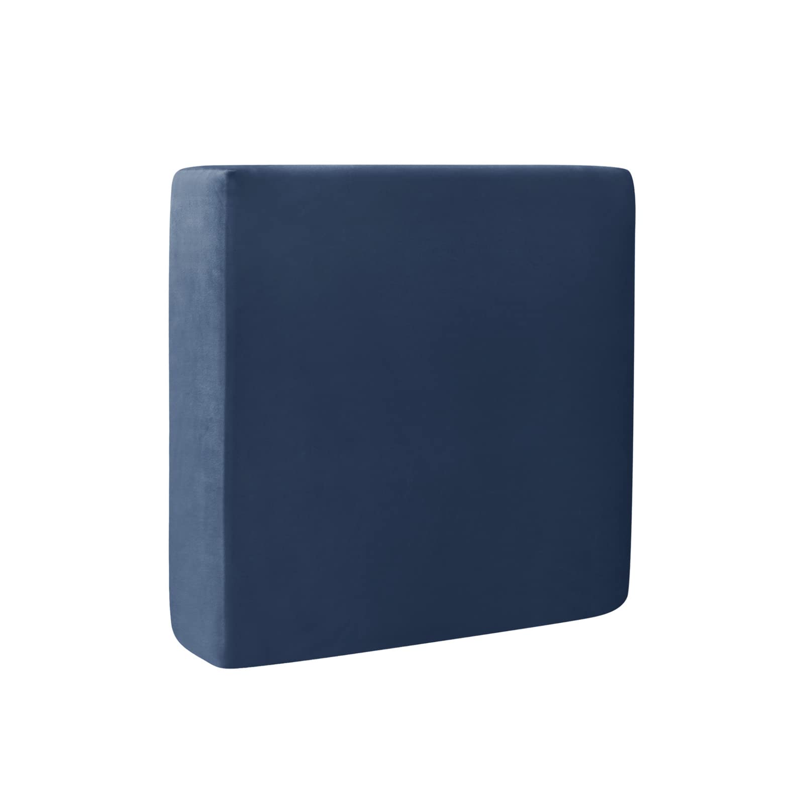 Sofa Seat Cushion Covers, Sofa Cushion Slipcovers Stretch Velvet, Couch Cushion Covers Replacement for Individual Cushion with Elastic Fabric (4-Seater,Navy Blue)