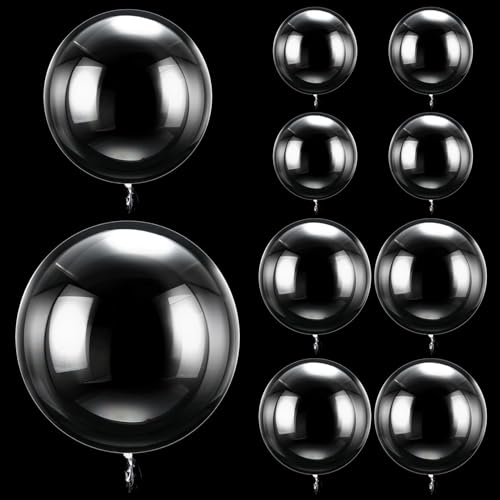 【Charming Club】透明バルーン ボボバルーン アクアバルーン 飾り付け 10個入り 22cm 36cm それぞれ5個 ヘリウム 透明 風船 クリア PVC バブルバルーン DIY 装飾用 再利用可能 花火大会 七夕 結婚式 誕生日 記念日 母の