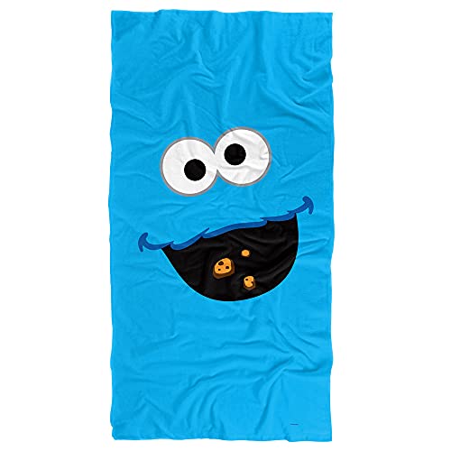 LOGOVISION Sesame Street Cookie Monster Color Officially Licensed Beach Towel 30