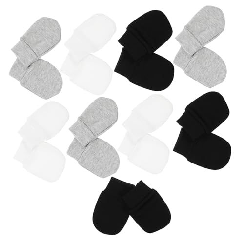 GAROZATION 9 Pair Soft Newborn Mittens Scratch Mittens for Boys and Girls Elastic Wrist Gloves Winter Gloves Baby Hand Protectors