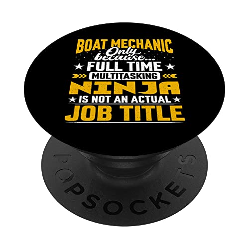 Funny Boat Technician Repairman - Boat Mechanic Job Title PopSockets PopGrip Intercambiable