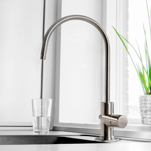 iSpring GA1-BN Drinking Water RO Faucet for Kitchen Sink, Heavy-Duty Lead-Free Reverse Osmosis Faucet for RO Water Filtration System, Non-Air Gap 100% Stainless Steel RO Faucet, Brushed Nickel Finish by iSpring - Image 4