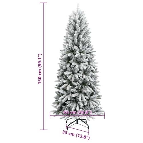 Árbol de Navidad con nieve GeenYuu en PVC y PE de máxima resistencia 8