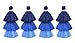 KONMAY 4pcs Tri-Layered Tassels with Hanging Loop for Jewelry Making, Clothing