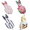 4 Pcs Bird Diaper Parrot Nappy Reusable Flight Suit with Waterproof Inner for Parakeet Cockatiel Mini Macaw Budgie Lovebird Conure African Grey XS