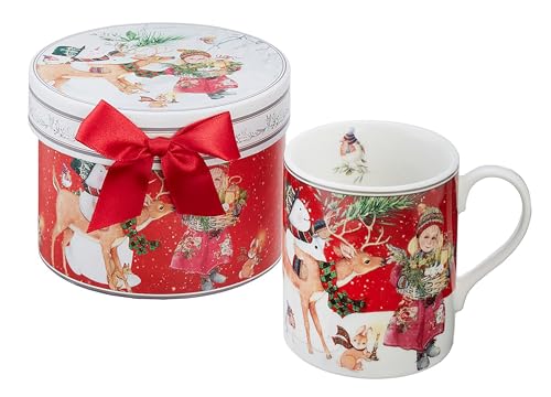 パシフィックGLD 電子レンジ対応 マグカップ クリスマス 『ロイヤルアーデン(ROYAL ARDEN)』 ニューボーンチャイナ ギフトボックス入り 250ml 直径約7.5×H8(取っ手含むW10)cm No.36188のサムネイル