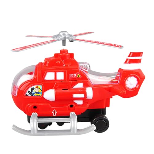 CIYODO Juguetes para helicópteros eléctricos Los juegan helicóptero Juguete de helicopterc eléctrico helicóptero para pequeños el plastico Rojo
