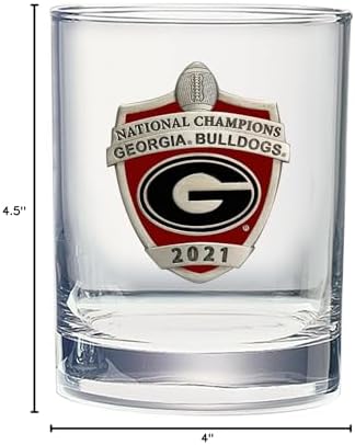 Heritage Pewter Georgia Bulldogs Rocks Glass - Thumbnail 4