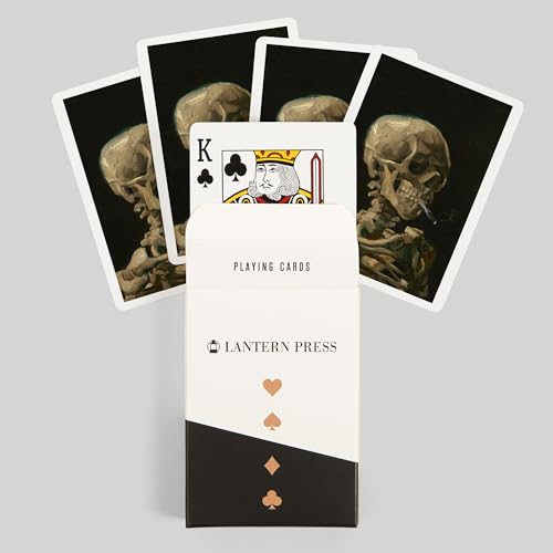 Head of a Skeleton with a Burning Cigarette, Baraja póker 52 cartas miniatura 6