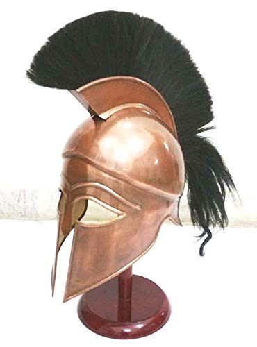 Nautical Replica Hub médiéval Grec Spartan Corinthian Casque Noir avec Plume Armour Casque