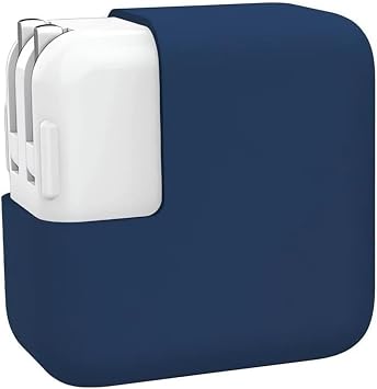 McStorey MacBook Şarj Aleti Kılıfı Silikon | 29W A1540, 30W A1882, 35W A2571 USB-C Uyumlu | MacBook 12 ve Air 13.3/13.6/15.3 Adaptör Koruyucu Mavi