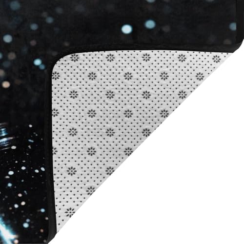 Tapis grand format imprimé paillettes facile à nettoyer - 6