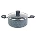 Russell Hobbs RH00849EU Nightfall Stone 24 cm Marmite Antiadhésive avec Couvercle en Verre Trempé, Casserole en Aluminium Pressé, Sans PFOA, Compatible Plaques à Induction et Lave-Vaisselle