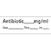 PDC AN-35 Anesthesia Removable Tape with Date, Time & Initial, Antibiotic Mg/Ml, 1/2