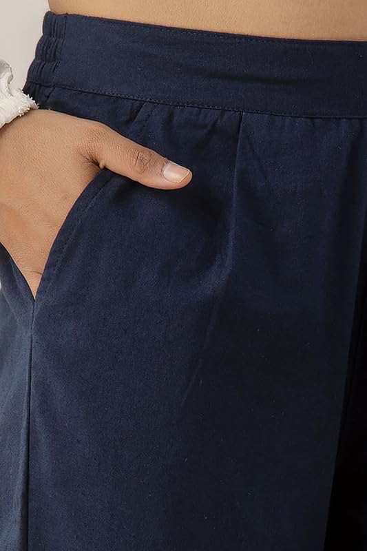 Image of Regular Fit Cotton Woman Trousers Pants Kurti Pant Casual Daily Formal Office Use