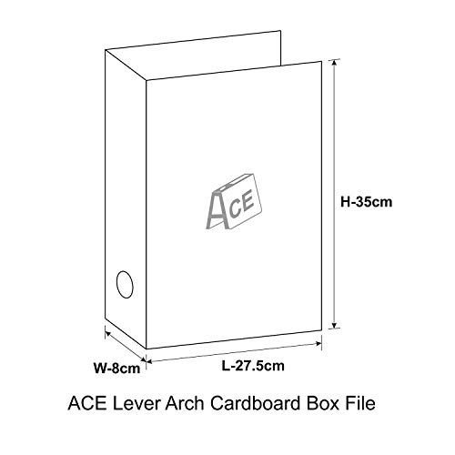 Image of Cardboard Lever Arch Box File (Multicolor, Pack of 4)