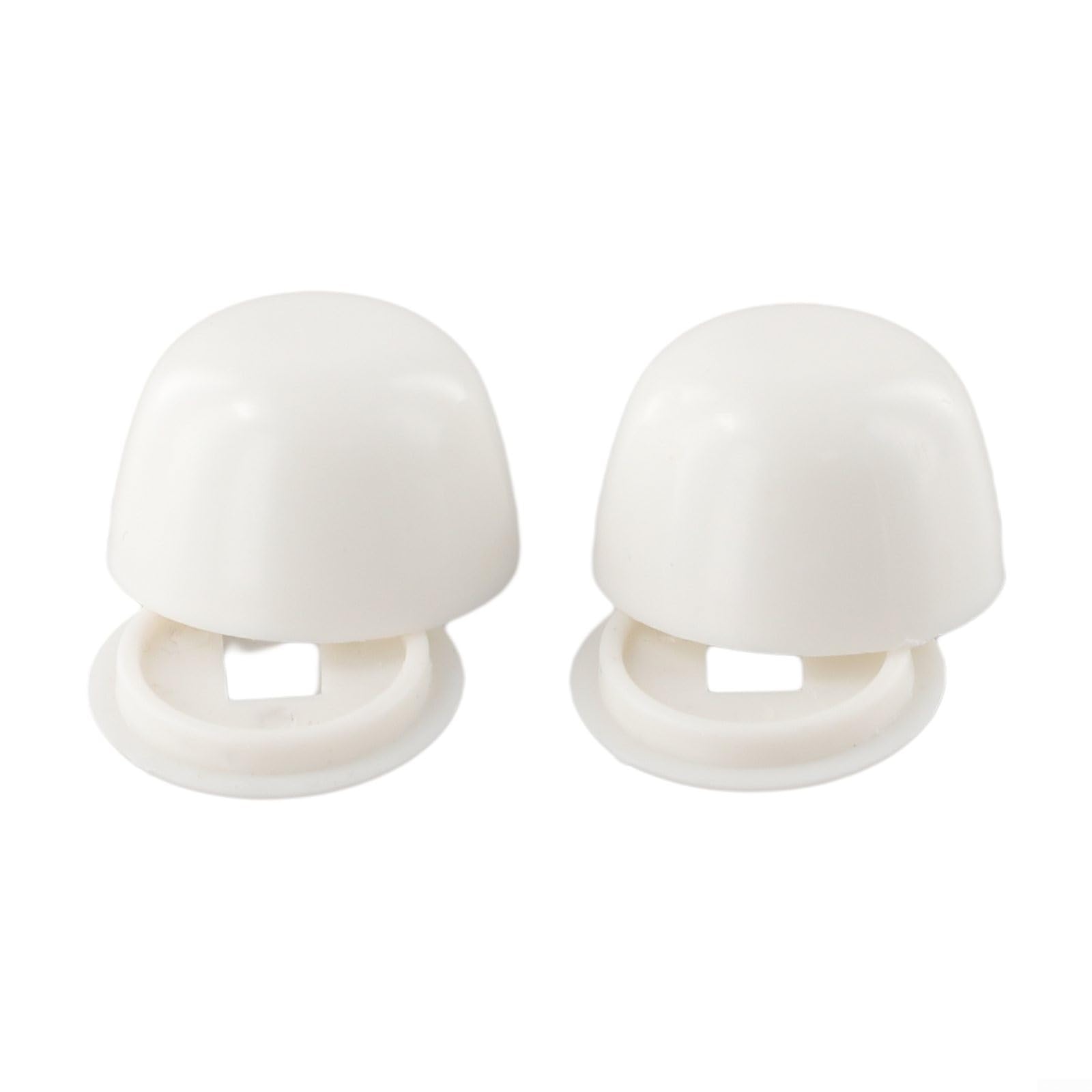 2 Pair Toilet Bolt Cap, Round Toilet Bolt Covers, Push On Bolt Cap, Toilet Seat Floor Cap for Toilet Bowl Screws, White Screw Covers Bathtub Accessories