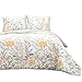 Lush Decor Aprile Reversible Floral Quilt King Size 3 Piece Set King, Yellow & Gray - Bedding Set - Floral Quilt - Cottage Bedroom Décor
