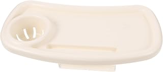 DIKACA Plato llano para cochecito Bandeja de aperitivos universal para cochecito portavasos para silla de playa portavasos para cochecito portavasos para silla plegable el plastico blanco