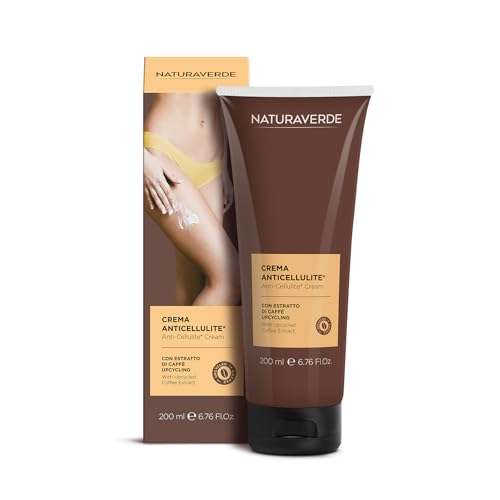 NATURAVERDE | Crema Anticellulite con Estratto di Caffè Upcycling, Effetto Intensivo, Drena i Liquidi, Rigenera la Pelle, 200 ml