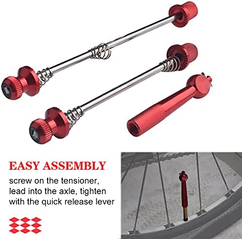 Quick Release Skewer Set for Bicycle Axle Lever Safety Anti-Theft Accessories Outdoor Cycling Wheels Locking(Black)