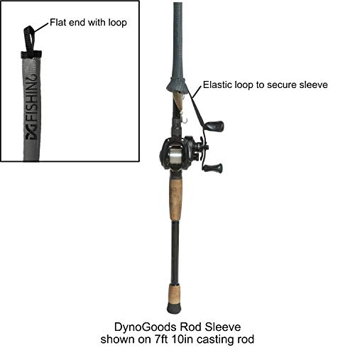 DynoGoods Fishing Rod Sleeve, 3 Pack, 7ft 10in Casting Rod Protector/Rod Sock/Rod Cover (Gray) by DynoGoods - Image 2