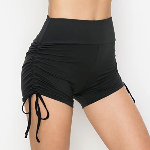 Image of ALWAYS Faux Leather Shorts - High Waist Active Stretch Yoga Short Pants for Women