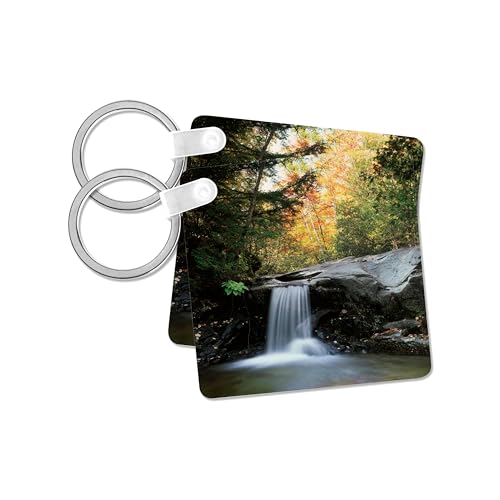 3dRose, USA, New Hampshire, White Mountains, autumn colors and waterfall.,