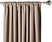 Amazon Basics Room Darkening Blackout Window Curtain with Rod Pocket and Tie Back, 52 x 63 Inches, Taupe - Set of 2