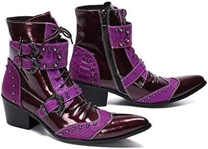 Amazon.com: BnAnCuBuHu Botas Chelsea para hombre de piel de vaca caballero  botas de moto mago tobillo occidental vestido zapato casual formal clásico  botas de combate rendimiento hecho a mano zapatos para hombres :