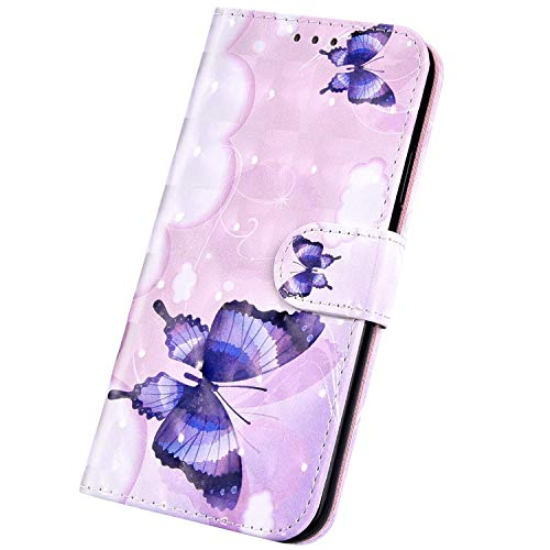 Surakey Huawei Nova 4 Case,3D Pattern Leather Flip Wallet Phone Case [Card Slots Money Holder] [Stand Kickstand] Shockproof Book Case Cover Bumper Compatible with Huawei Nova 4