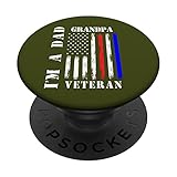 papà nonno veterano camicie uomo festa del papà usa bandiera americana popsockets popgrip intercambiabile
