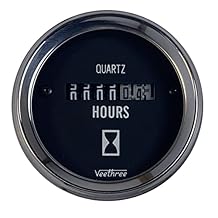 Hour Meter Chrome/Black