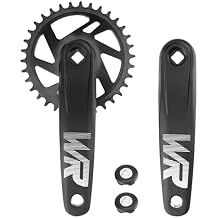 WEEROCK Mountain Bike Crankset 1 Piece/Single 32T/34T/36T/38T Charing Crank Set with 170mm Arm for Bicycle MTB, Compatible with Single Speed Bicycle and 6/7/8/9/10/11 Speeds Bike