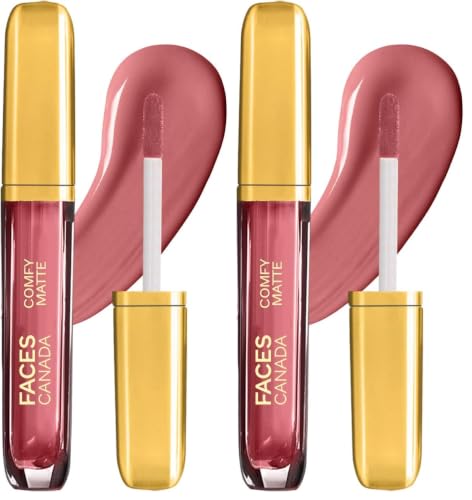 Image of FACES CANADA Comfy Matte Liquid Lipstick - Roses For You 26, 3.8 ml | Comfortable 10HR Longstay | Intense Matte Color | Almond Oil & Vitamin E Infused | Super Smooth | No Dryness | No Alcohol