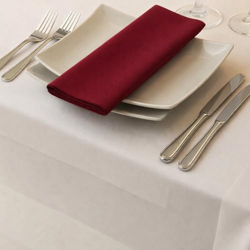 Image of Luxury Dinner Napkins Set of 6-100% Heavy Cotton 400 Thread Count Cloth Napkins 22x22 Inch - Soft & Reusable Premium Table Napkins for Restaurant, Hotel & Home Dining - Burgundy