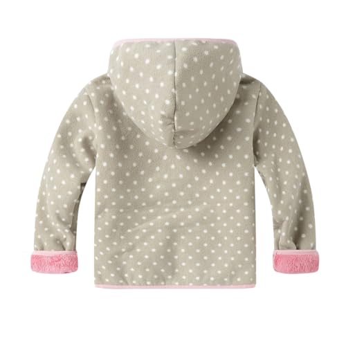 LittleSpring Boys Girls Polar Fleece Jacket with Hood Fur Lined Zip Up Winter Coats2