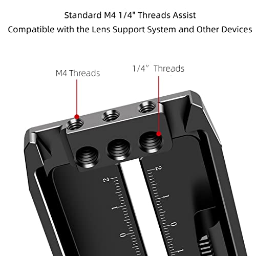 Cofunkool Camera Quick Release Plate With Arca Swiss, Retractable Pin, Gear Slide, M4 1/4" 3/8" Threads, For Dji Rs2/Rsc2 Gimbal Canon Nikon Sony Cameras Tripod Monopod #TOP4