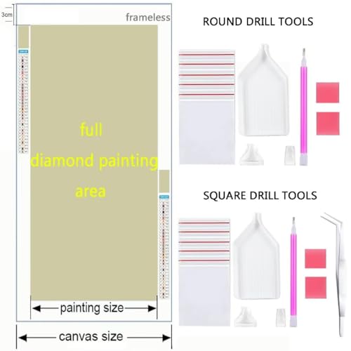 Peinture diamant full drill 5D strass brillants pour decoration murale - 5