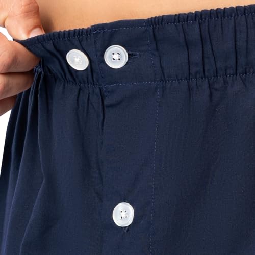 Image of Fruit of the Loom Men's Broadcloth Short Sleeve Top and Long Pants Pajama Set