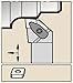 WIDIA DCLNL206DKC4 Series DCLN 5? D-Style Clamping Tool Holder, Left Hand, CN.643 Gage Insert, Steel, 1.25" Square Shank