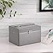 BEWISHOME Jewelry Box Jewelry Boxes for Women Girls Jewelry Organizer Box with Lock Mirror, Pu Leather Travel Jewelry Case for Earring Ring Bracelet, Gifts for Women Grey, SSH77H