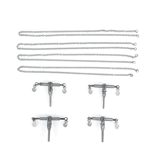 wheelfun Metal Ratchet Binders Transport Chains for 1/14 RC Truck Engineering Vehicles Hydraulic Loader Excavator Mining Car Model Parts